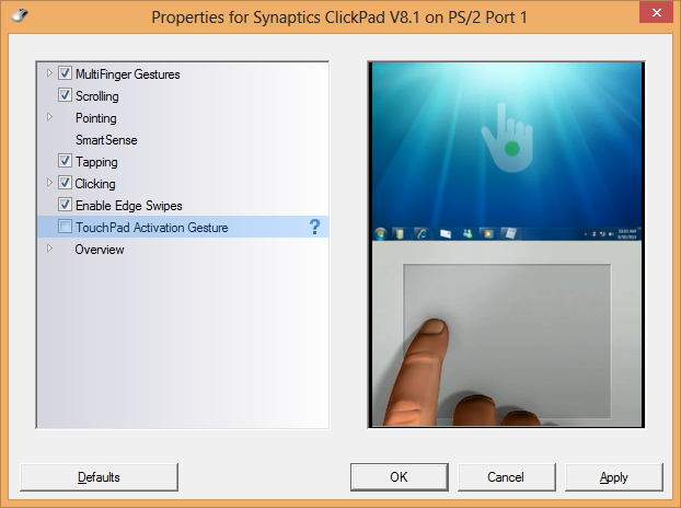 Synaptics Clickpad Driver
